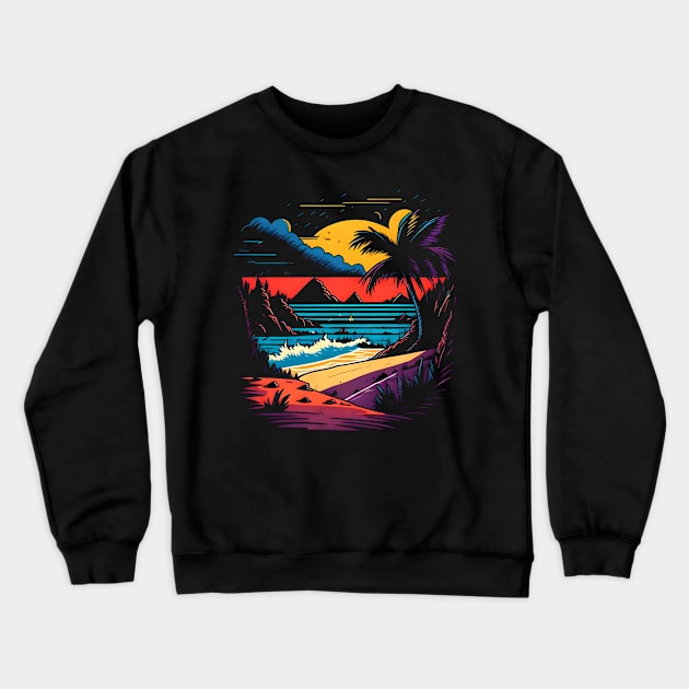 Summer Beach Lover Crewneck Sweatshirt by T-shirt US